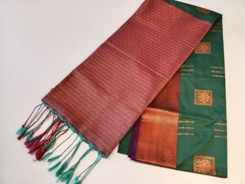 PL Polyester Big Butta Softee saree Jacquard